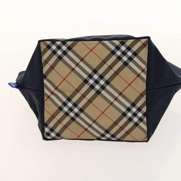 Burberrys Nova Check Black Label Blue Label Pouch Nylon 3Set Navy Auth 135071