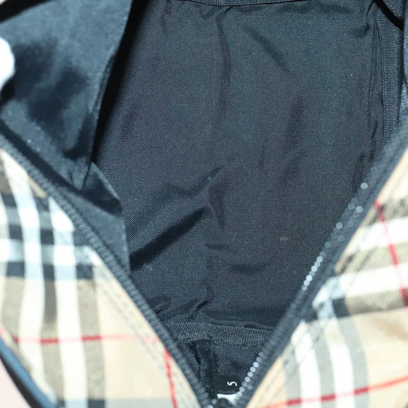 Burberrys Nova Check Black Label Blue Label Pouch Nylon 3Set Navy Auth 135071