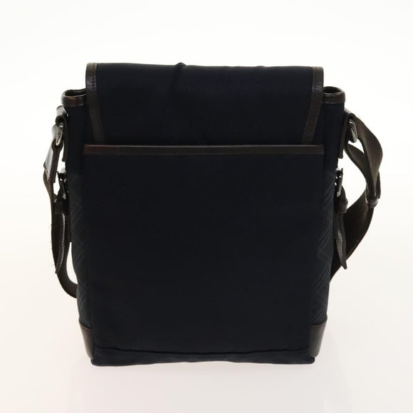 Burberrys Nova Check Black Label Blue Label Pouch Nylon 3Set Navy Auth 135071