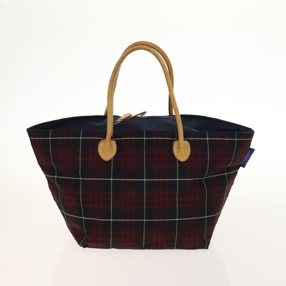 Burberrys Nova Check Black Label Blue Label Pouch Nylon 3Set Navy Auth 135071