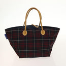 Burberrys Nova Check Black Label Blue Label Pouch Nylon 3Set Navy Auth 135071-3