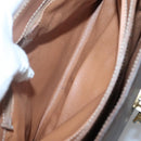 CELINE Macadam Canvas Hand Bag PVC Leather Brown Gold Auth 135077-17