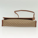 CELINE Macadam Canvas Shoulder Bag PVC Beige Gold Auth 135080-10