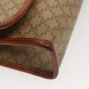 CELINE Macadam Canvas Shoulder Bag PVC Beige Gold Auth 135080-11