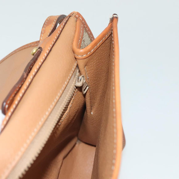 CELINE Macadam Canvas Shoulder Bag PVC Beige Gold Auth 135080