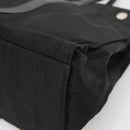 PRADA Hand Bag Nylon Black Silver Auth 135087-14