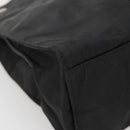 PRADA Hand Bag Nylon Black Silver Auth 135087-15