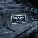 PRADA Hand Bag Nylon Black Silver Auth 135087-18
