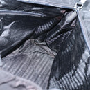 PRADA Hand Bag Nylon Black Silver Auth 135087-19