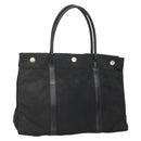 PRADA Hand Bag Nylon Black Silver Auth 135087-1
