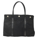 PRADA Hand Bag Nylon Black Silver Auth 135087-13