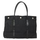 PRADA Hand Bag Nylon Black Silver Auth 135087-2