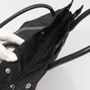 PRADA Hand Bag Nylon Black Silver Auth 135087-6
