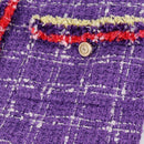 CHANEL Jacket Size 36 Jacket Tweed 34 Purple CC Auth 135090SM-10
