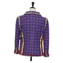 CHANEL Jacket Size 36 Jacket Tweed 34 Purple CC Auth 135090SM-2