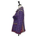CHANEL Jacket Size 36 Jacket Tweed 34 Purple CC Auth 135090A-3