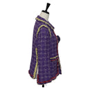 CHANEL Jacket Size 36 Jacket Tweed 34 Purple CC Auth 135090SM-4