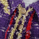 CHANEL Jacket Size 36 Jacket Tweed 34 Purple CC Auth 135090A-7