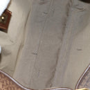 FENDI Zucchino Canvas Mamma Baguette Shoulder Bag PVC Beige Gold Auth 135115A-17