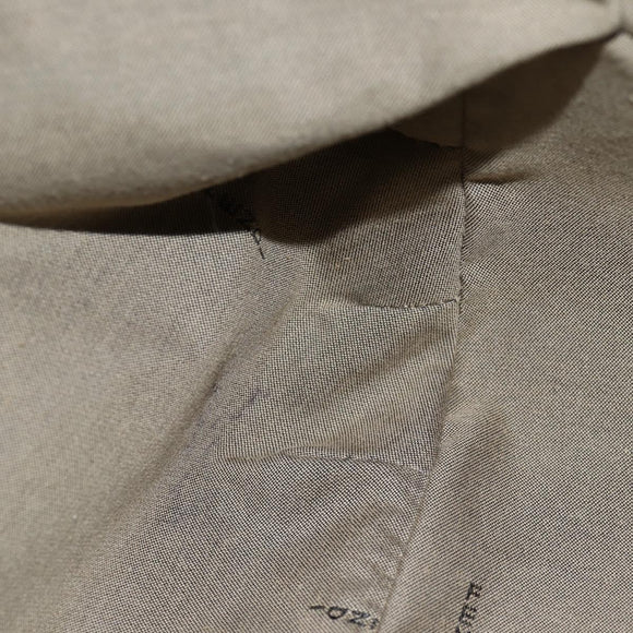 FENDI Zucchino Canvas Mamma Baguette Shoulder Bag PVC Beige Gold Auth 135115A