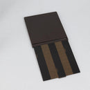 FENDI Zucchino Canvas Mamma Baguette Shoulder Bag PVC Beige Gold Auth 135115A-27