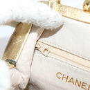 CHANEL Chain Shoulder Bag Lamb Skin Gold Tone CC Auth 135116A-26