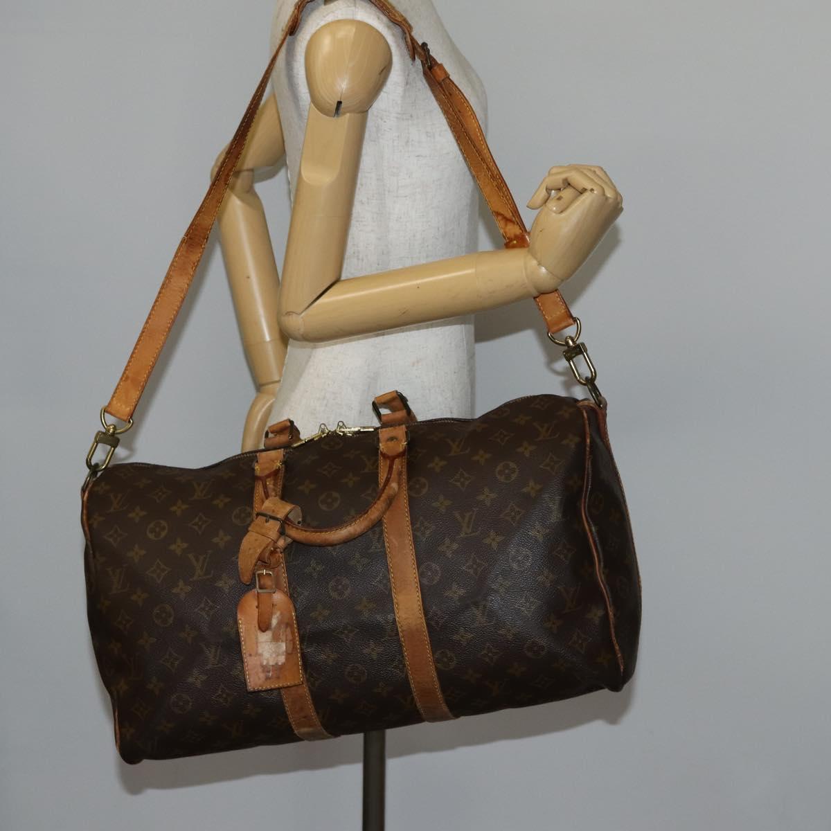 LOUIS VUITTON Monogram Keepall Bandouliere 45 Boston Bag M41418 LV