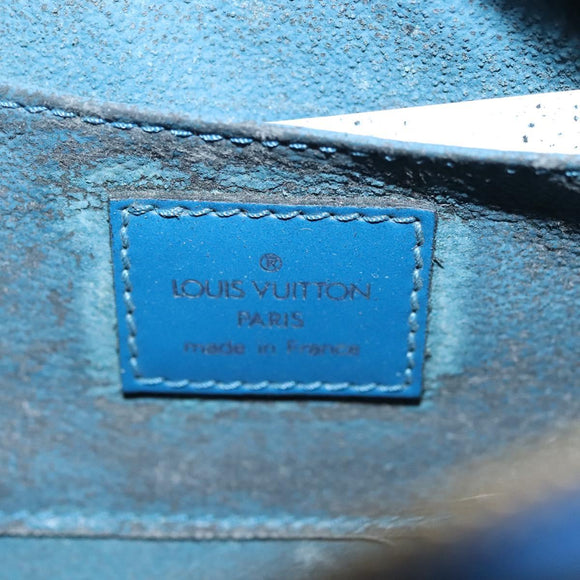 LOUIS VUITTON Epi Dauphin PM Pouch Blue M48445 LV Auth 135132