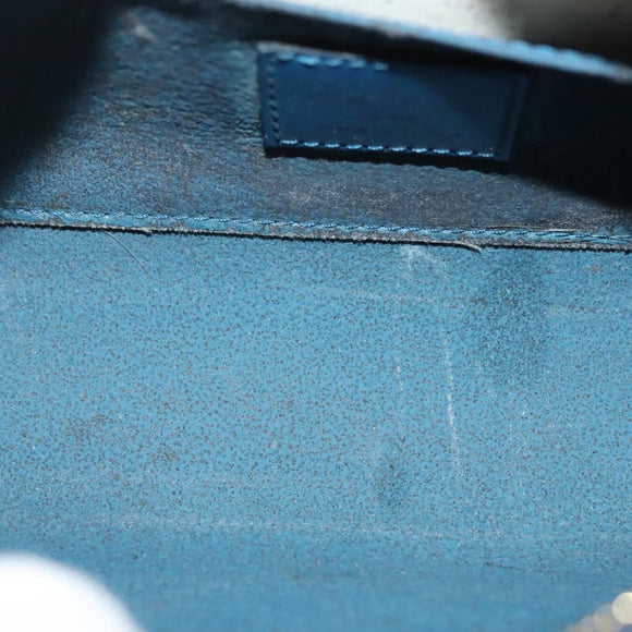 LOUIS VUITTON Epi Dauphin PM Pouch Blue M48445 LV Auth 135132