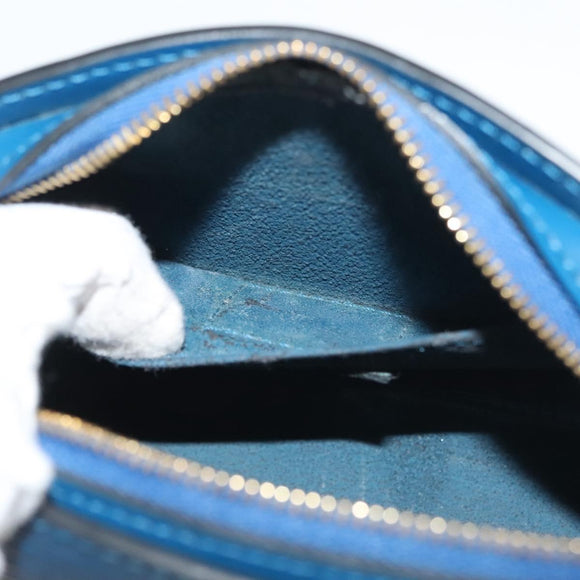 LOUIS VUITTON Epi Dauphin PM Pouch Blue M48445 LV Auth 135132