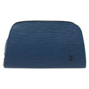 LOUIS VUITTON Epi Dauphin PM Pouch Blue M48445 LV Auth 135132-13