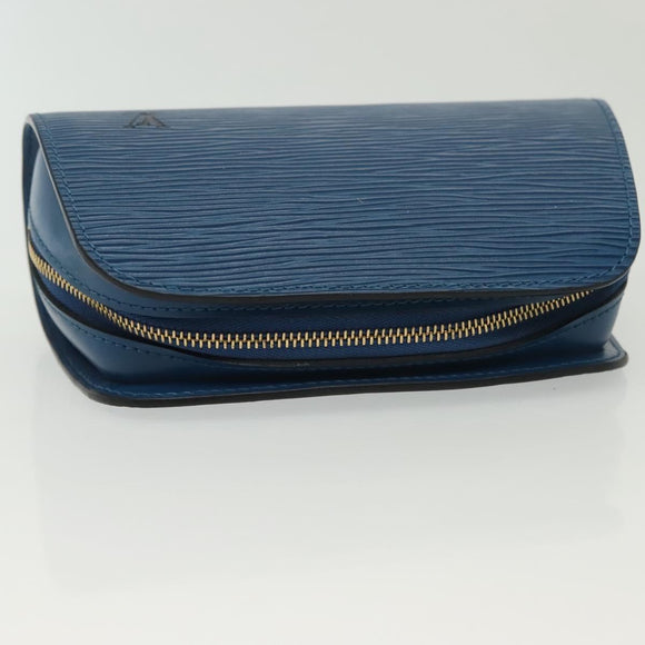 LOUIS VUITTON Epi Dauphin PM Pouch Blue M48445 LV Auth 135132
