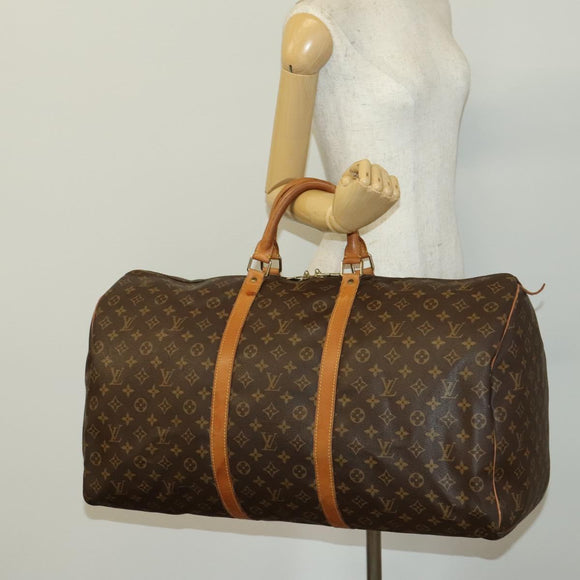 LOUIS VUITTON Monogram Keepall 60 Boston Bag M41422 LV Auth 135145