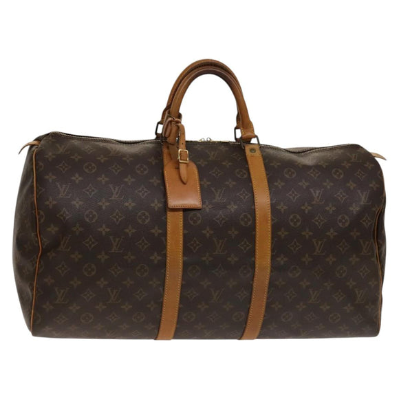 LOUIS VUITTON Monogram Keepall 55 Boston Bag M41424 LV Auth 135146