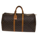 LOUIS VUITTON Monogram Keepall 55 Boston Bag M41424 LV Auth 135146-13