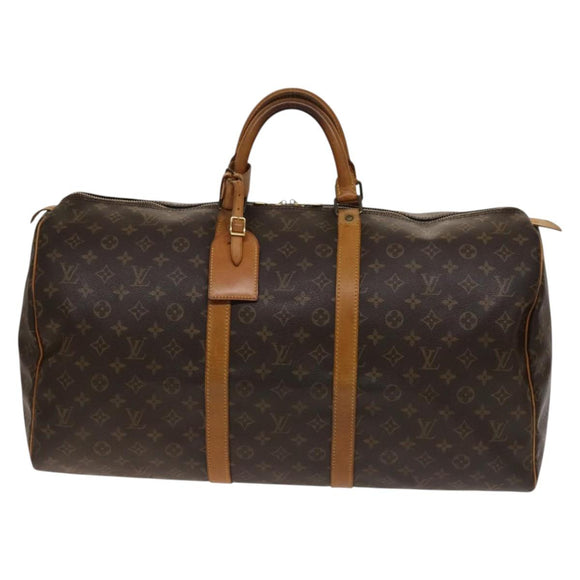 LOUIS VUITTON Monogram Keepall 55 Boston Bag M41424 LV Auth 135146