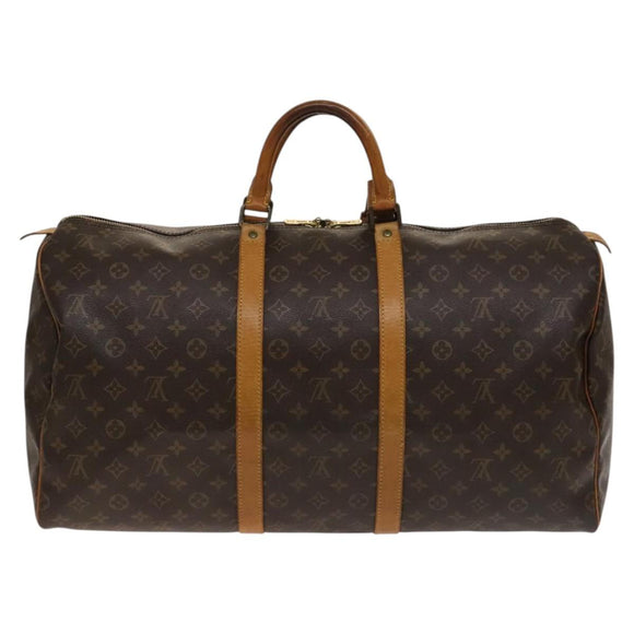 LOUIS VUITTON Monogram Keepall 55 Boston Bag M41424 LV Auth 135146