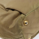 PRADA Hand Bag Nylon Beige Gold Auth 135148-17