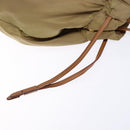 PRADA Hand Bag Nylon Beige Gold Auth 135148-18