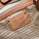 PRADA Hand Bag Nylon Beige Gold Auth 135148-20
