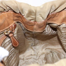 PRADA Hand Bag Nylon Beige Gold Auth 135148-21