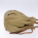 PRADA Hand Bag Nylon Beige Gold Auth 135148-3