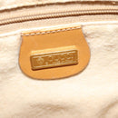 GUCCI Micro GG Supreme Shoulder Bag PVC Cream Gold Auth 135152-15