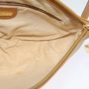 GUCCI Micro GG Supreme Shoulder Bag PVC Cream Gold Auth 135152-17