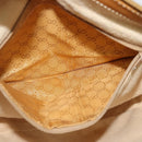 GUCCI Micro GG Supreme Shoulder Bag PVC Cream Gold Auth 135152-19