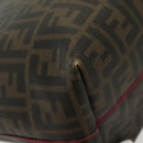 FENDI Zucca Canvas Tote Bag Black Brown Auth 135155-15