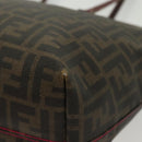 FENDI Zucca Canvas Tote Bag Black Brown Auth 135155-16