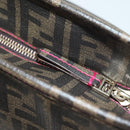 FENDI Zucca Canvas Tote Bag Black Brown Auth 135155-10