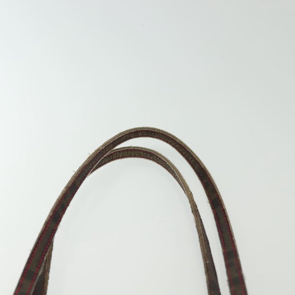 FENDI Zucca Canvas Tote Bag Black Brown Auth 135155