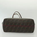 FENDI Zucca Canvas Tote Bag Black Brown Auth 135155-5